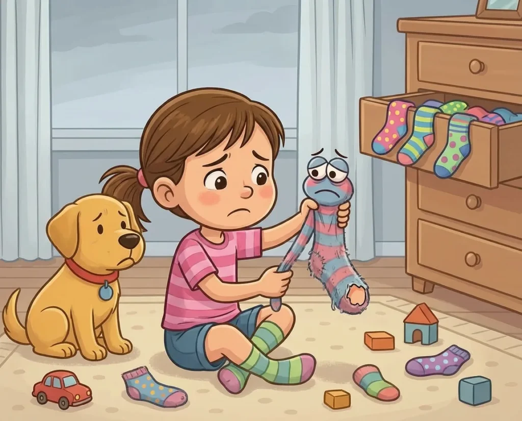El Calcetín Benjamín - Niña con su mascota