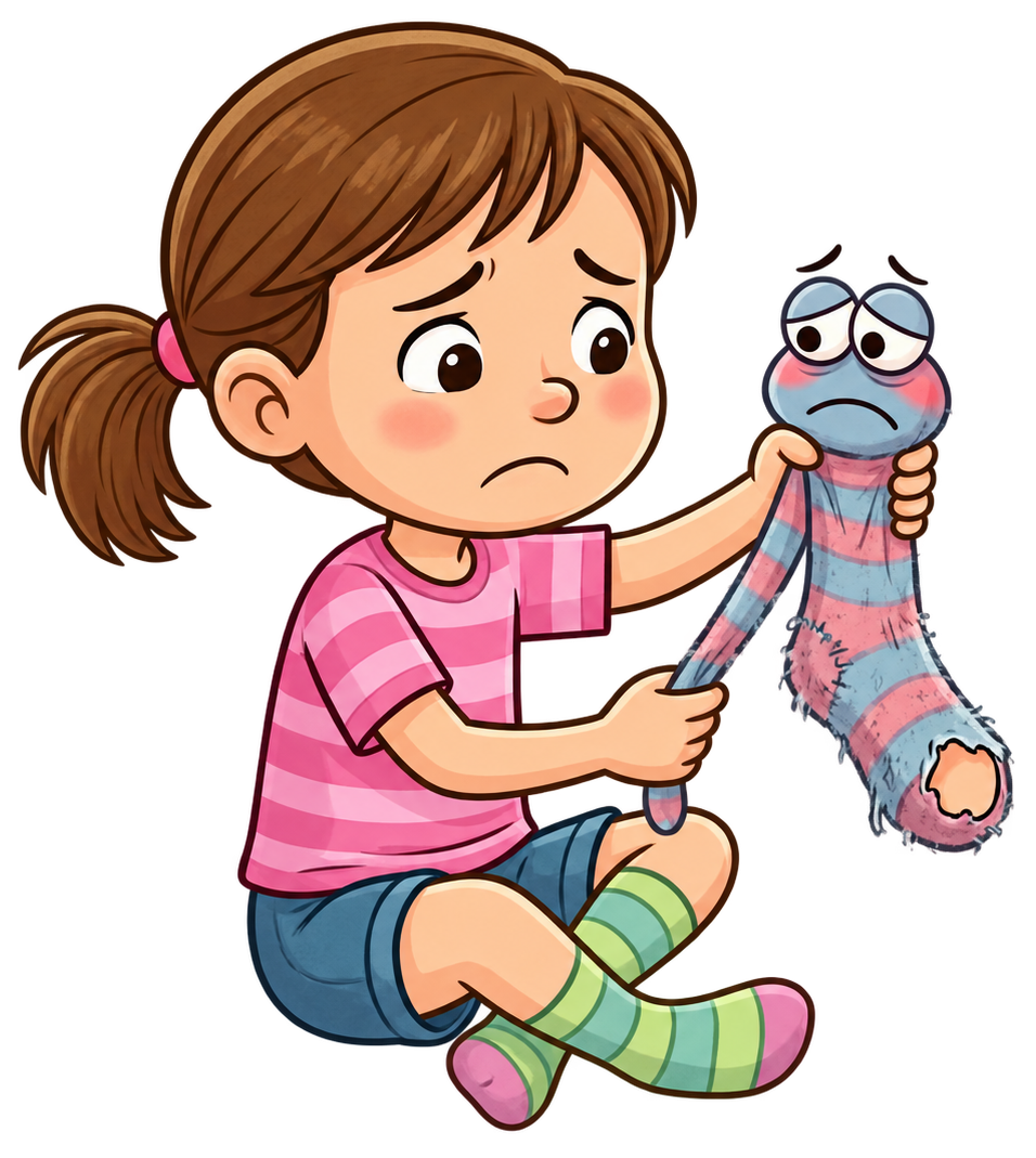 El Calcetín Benjamín - Niña con su mascota